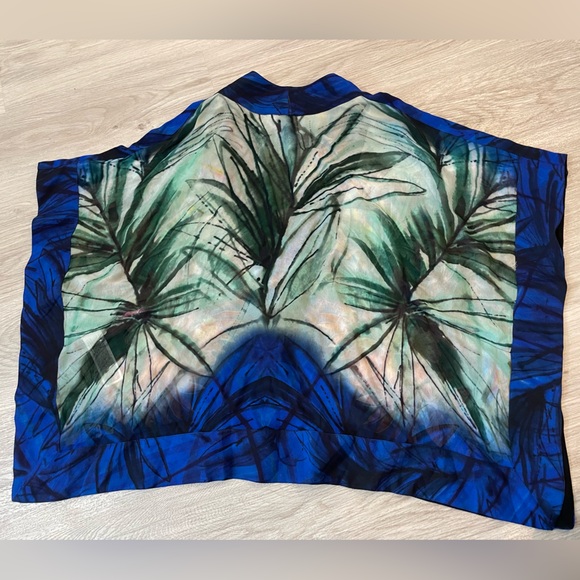 DESIGUAL Pretty Floral Kimono-Style Flowy Blouse Designer Top. Size S - Picture 4 of 10